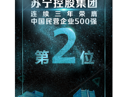 苏宁为何又进中国民营企业500强三甲，一组数字告诉你答案